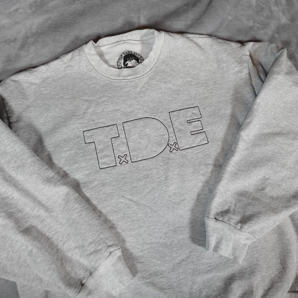 TDE Top Dawg Entertainment Logo Sweatshirt Mens L Kendrick Lamar SZA USA Made